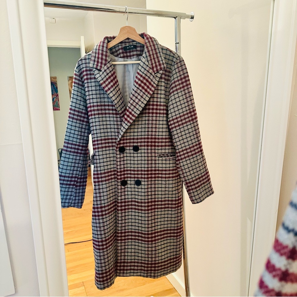 Plaid Double-Breasted Women’s Coat